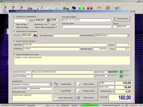 Programa Coleta e Entrega + Financeiro v2.0 FpqSystem 152574