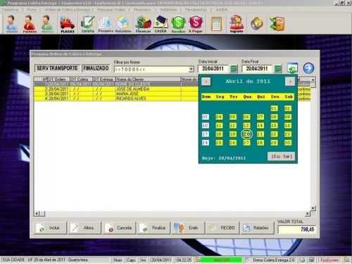 Programa Coleta e Entrega + Financeiro v2.0 FpqSystem 152585