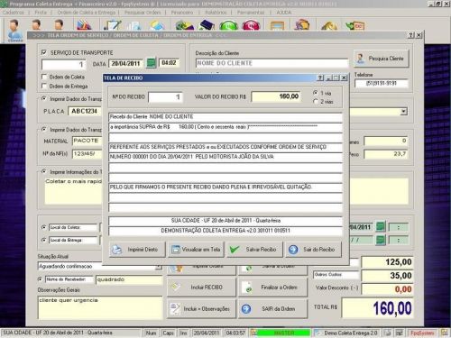 Programa Coleta e Entrega + Financeiro v2.0 FpqSystem 152588