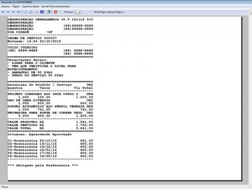 Programa Ordem de Serviço Serralheria com Vendas e Financeiro e Agendamento v5.3 187883