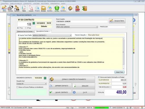 Programa para Academia  Contratos v1.0 - Fpqsystem 187931