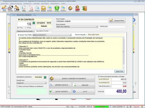 Programa para Academia + Contratos v1.0 - Fpqsystem 187931