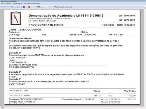Programa para Academia  Contratos v1.0 - Fpqsystem 187933