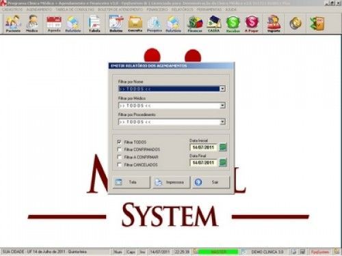 Programa para Consultório e Clinica Médica com Agenda e Financeiro v3.0 3097