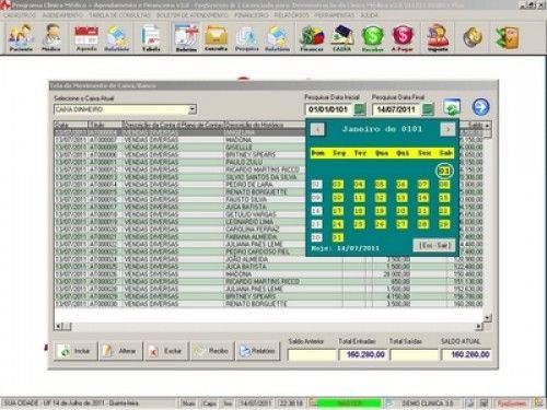 Programa para Consultório e Clinica Médica com Agenda e Financeiro v3.0 - Fpqsystem 3099