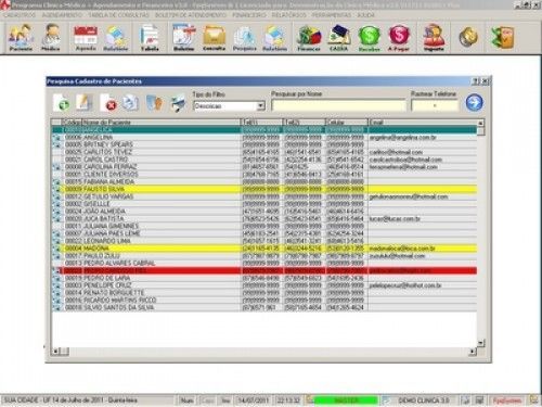 Programa para Consultório e Clinica Médica com Agenda e Financeiro v3.0 - Fpqsystem 3100