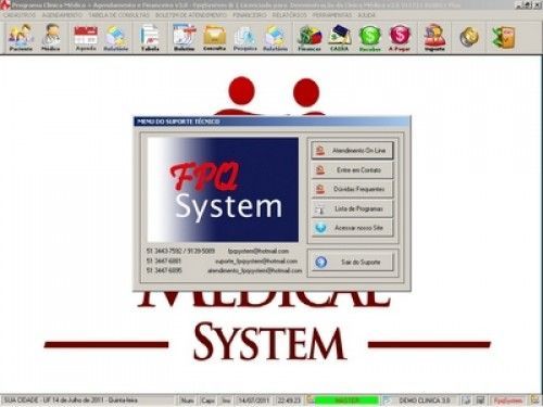 Programa para Consultório e Clinica Médica com Agenda e Financeiro v3.0 - Fpqsystem 3102