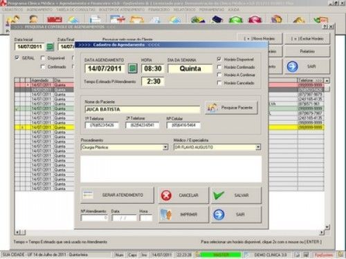 Programa para Consultório e Clinica Médica com Agenda e Financeiro v3.0 - Fpqsystem 3109