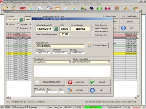 Programa para Consultório e Clinica Médica com Agenda e Financeiro v3.0 3109