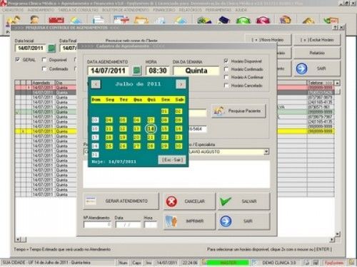 Programa para Consultório e Clinica Médica com Agenda e Financeiro v3.0 3110