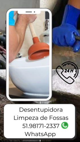 Desentupidora em Porto Alegre e Regiões Metropolitanas 5198171-2337 Whatsapp  740591