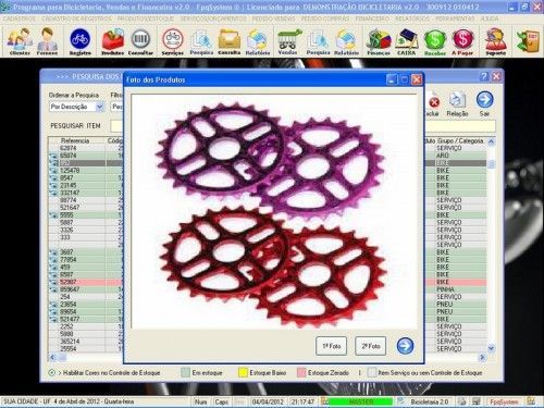 Programa para Bicicletaria com Ordem de Serviço Vendas e Financeiro v2.0 - Fpqsystem 6662