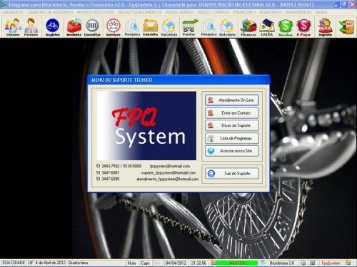 Programa para Bicicletaria com Ordem de Serviço Vendas e Financeiro v2.0 - Fpqsystem 6668