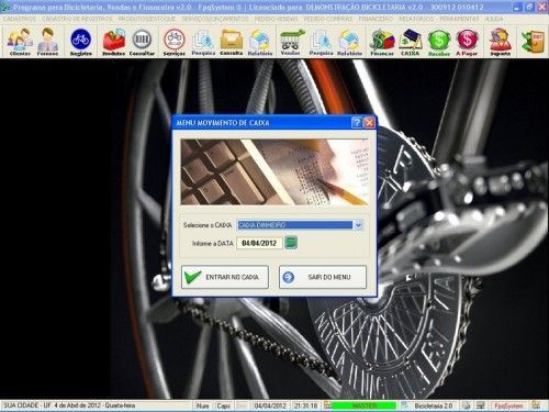 Programa para Bicicletaria com Ordem de Serviço Vendas e Financeiro v2.0  FpqSystem 6672