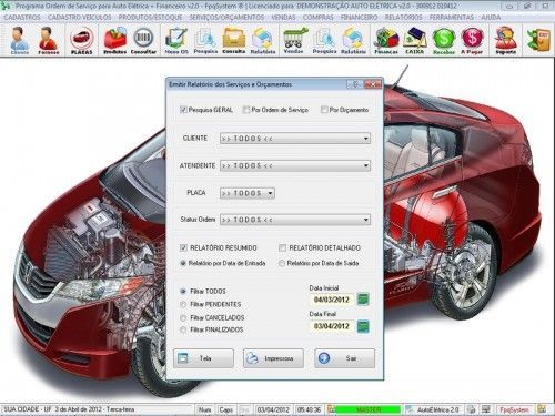 Programa para Autoelétrico  Ordem de Serviço Vendas e Financeiro v2.0 - Fpqsystem 6681