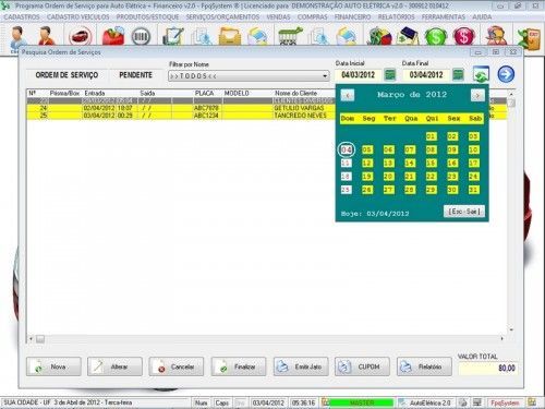 Programa para AutoElétrica + Ordem de Serviço Vendas e Financeiro v2.0 6688
