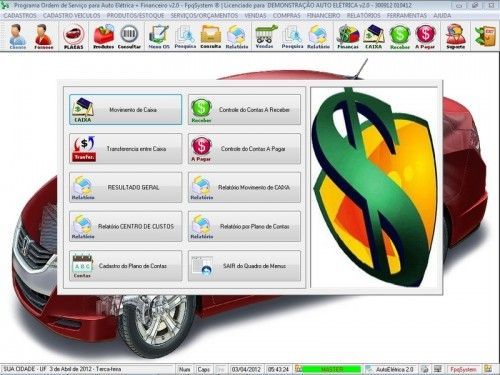 Programa para Autoelétrico  Ordem de Serviço Vendas e Financeiro v2.0 - Fpqsystem 6692