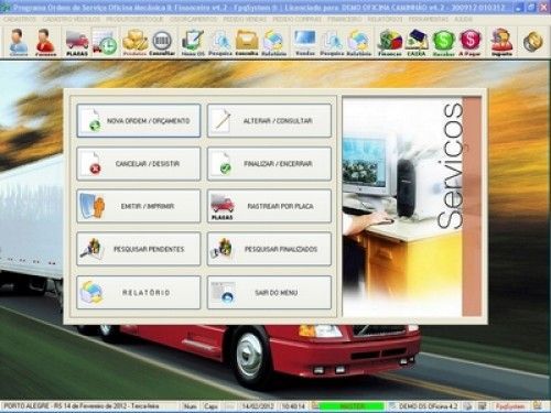 Programa OS Oficina Mecânica Caminhão com Serviços Orçamentos Vendas e Financeiro v4.2 6724
