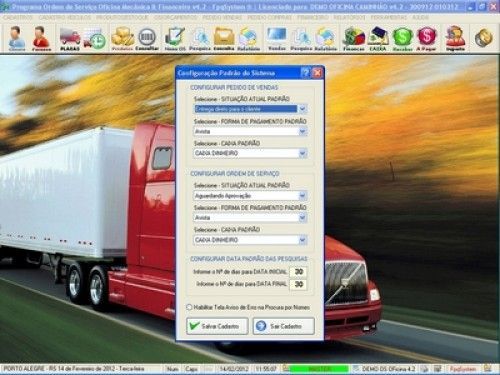 Programa Os Oficina Mecânica Caminhão com Serviços Orçamentos Vendas e Financeiro v4.2 - Fpqsystem 6725