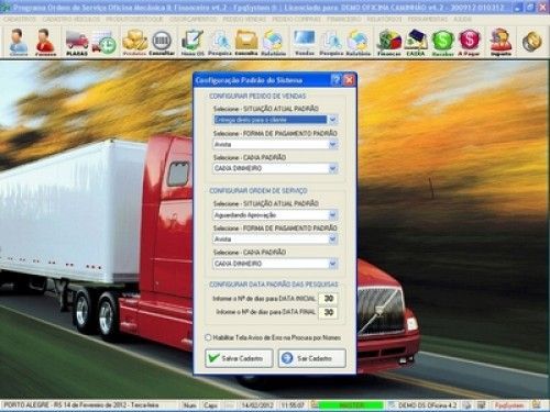 Programa OS Oficina Mecânica Caminhão com Serviços Orçamentos Vendas e Financeiro v4.2 6725