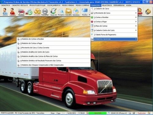 Programa Os Oficina Mecânica Caminhão com Serviços Orçamentos Vendas e Financeiro v4.2 - Fpqsystem 6731