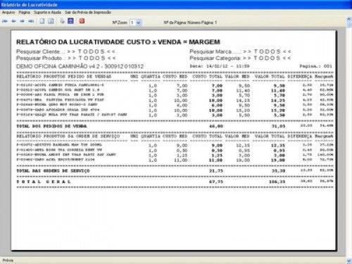 Programa Os Oficina Mecânica Caminhão com Serviços Orçamentos Vendas e Financeiro v4.2 - Fpqsystem 6732