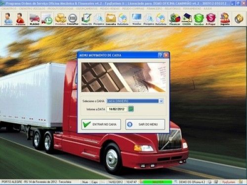 Programa Os Oficina Mecânica Caminhão com Serviços Orçamentos Vendas e Financeiro v4.2 - Fpqsystem 6740