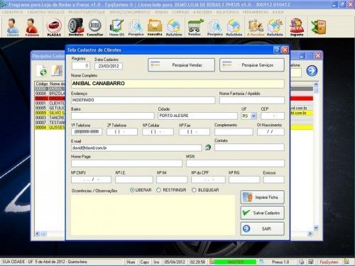 Programa para Loja de Rodas e Pneus  Vendas v1.0 - Fpqsystem 6753