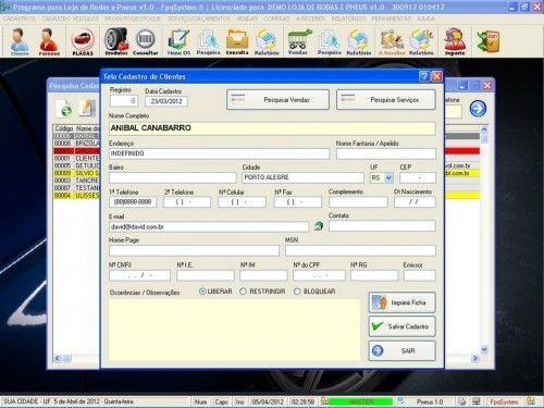 Programa para Loja de Rodas e Pneus + Vendas v1.0 6753