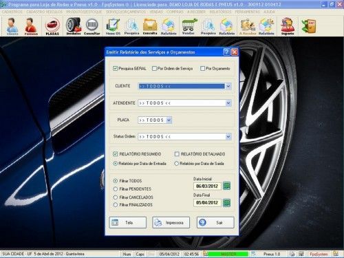 Programa para Loja de Rodas e Pneus  Vendas v1.0 - Fpqsystem 6757