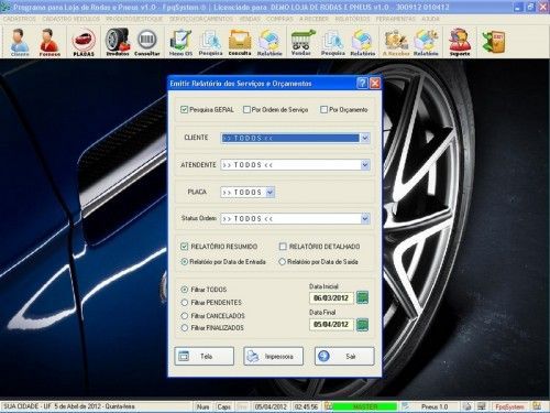 Programa para Loja de Rodas e Pneus + Vendas v1.0 6757