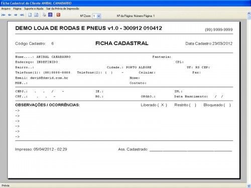 Programa para Loja de Rodas e Pneus + Vendas v1.0 6760