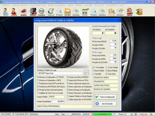 Programa para Loja de Rodas e Pneus + Vendas v1.0 6763