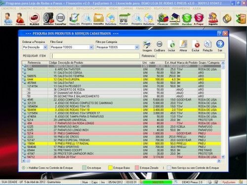 Programa para Loja de Rodas e Pneus com Vendas e Financeiro v2.0 - Fpqsystem 6768