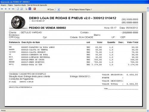 Programa para Loja de Rodas e Pneus com Vendas e Financeiro v2.0 - Fpqsystem 6775