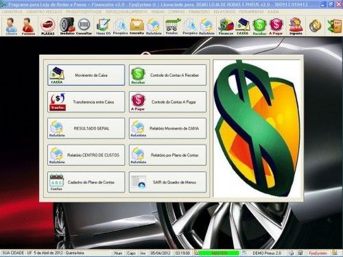 Programa para Loja de Rodas e Pneus com Vendas e Financeiro v2.0 6777