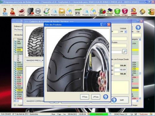 Programa para Loja de Rodas e Pneus com Vendas e Financeiro v2.0 6778