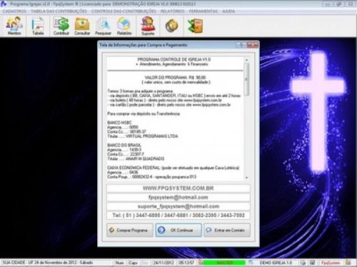 Programa para Controle de Igrejas v1.0 - Fpqsystem 11374