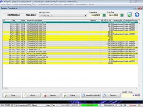Programa para Controle de Igrejas v1.0 - Fpqsystem 11376