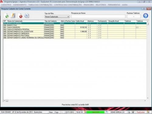 Programa para Controle de Igrejas  Agendamento  Financeiro v2.0 - Fpqsystem 11391