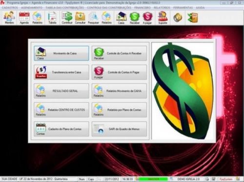 Programa para Controle de Igrejas  Agendamento  Financeiro v2.0 - Fpqsystem 11395