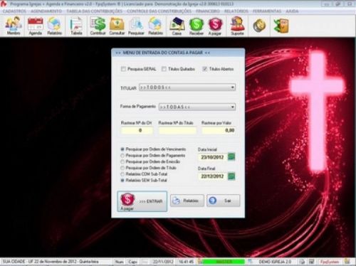 Programa para Controle de Igrejas + Agendamento + Financeiro v2.0 11397