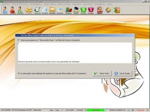 Programa para Marcenaria com Ordem de Serviço Orçamentos Vendas e Financeiro v4.9 - Fpqsystem 11540