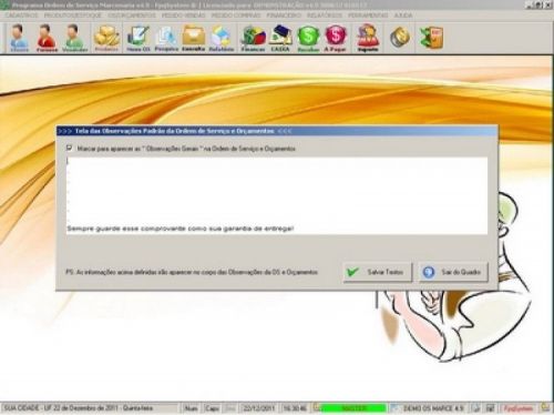 Programa para Marcenaria com Ordem de Serviço, Orçamentos, Vendas e Financeiro v4.9 - Fpqsystem 11540