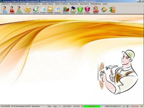 Programa para Marcenaria com Ordem de Serviço, Orçamentos, Vendas e Financeiro v4.9 - Fpqsystem 11552