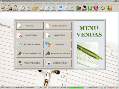 Programa Agendamento, Vendas, Compras Atendimento e Financeiro v3.0 11556