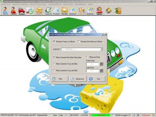 Programa para Lavagem Automotiva com Serviços e Clientes v1.0 11559