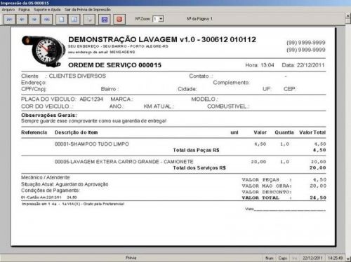 Programa para Lavagem Automotiva com Serviços e Clientes v1.0 - Fpqsystem 11561