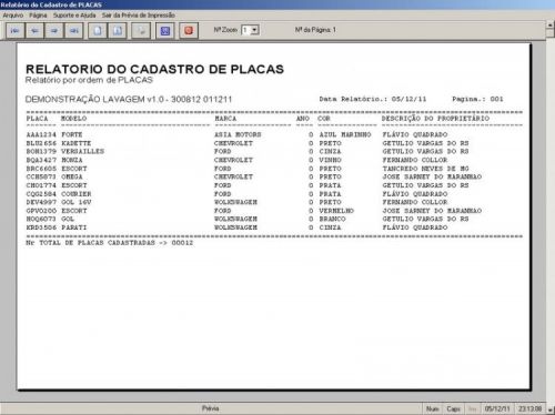 Programa para Lavagem Automotiva com Serviços e Clientes v1.0 11562