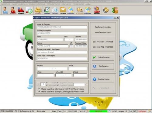 Programa para Lavagem Automotiva com Serviços e Clientes v1.0 - Fpqsystem 11563